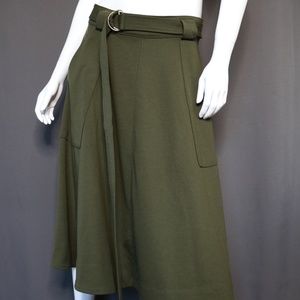 Banana Republic |  A-Line Skirt | Army Green Skirt